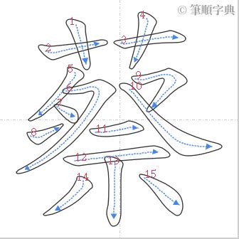 蔡筆劃|蔡的筆順 國字「蔡」筆畫